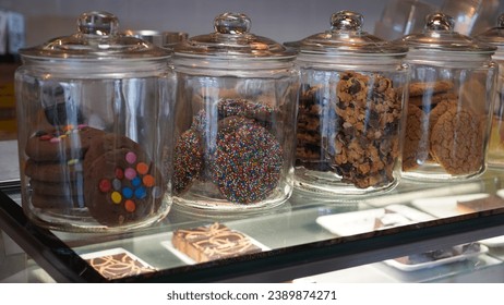 Cookies inside Glass Jar looks delicious and beautiful - Powered by Shutterstock