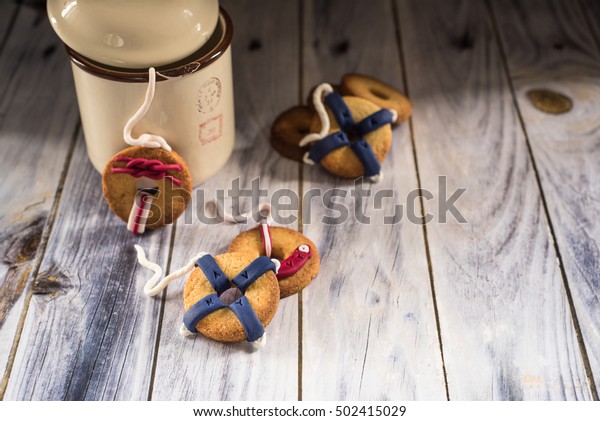 Cookies Life Preserver Decoration Horizontal Picture Stock Photo