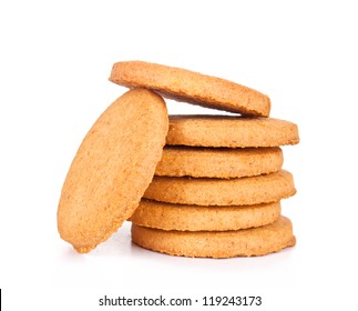 Cookies,Stack Of Cookies. Isolated