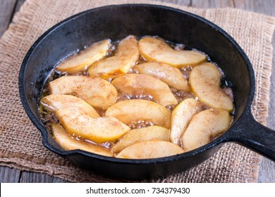 Cooking Apple In A Frying Pan