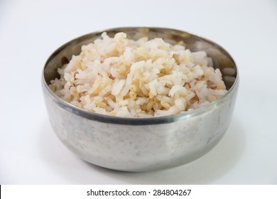 Cooking brown rice ready for eat 