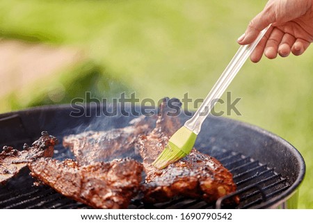 Similar – Image, Stock Photo meat processing Food Meat