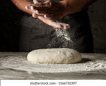 Cooking dough by chef hands for homemade pastry bread, pizza, pasta recipe preparation on table background.  - Powered by Shutterstock