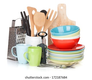 Cooking equipment  Isolated white background