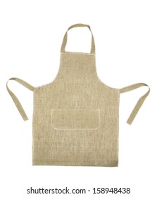 Cooking Gray Apron. Isolated On A White Background.