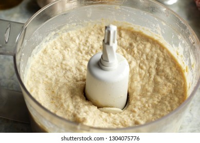 Cooking Homemade Hummus In The Food Processor