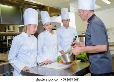 Cooking Lesson With Three Apprentices