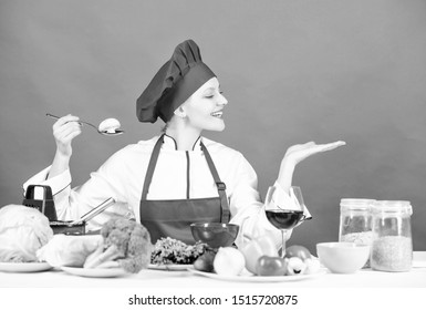 Cooking Meal Woman Chef Try Taste Stock Photo 1515720875 | Shutterstock