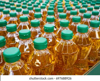 Cooking Oil Bottles At Factory Warehouse