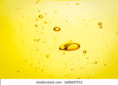 Cooking Oil With Bubbles As Background, Closeup