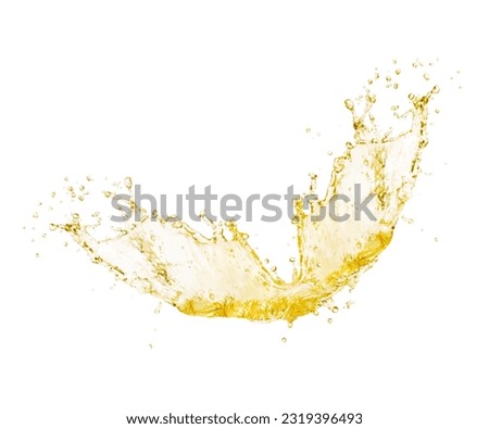 Cooking oil splashing isolated on white background.