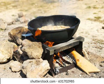 Cooking on fire