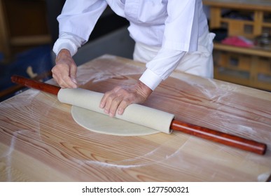 Cooking Person Making Soba Noodles