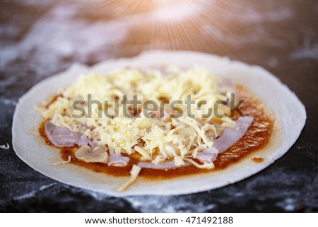 Cooking the Pizza with sunbeam  Stock photo © 