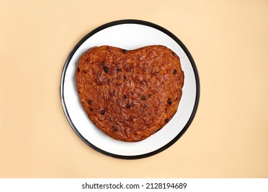 Cooking Pumpkin Pie At Home. Finished Cake On White Plate On Beige Background. Step By Step Photo Instruction. Step 3