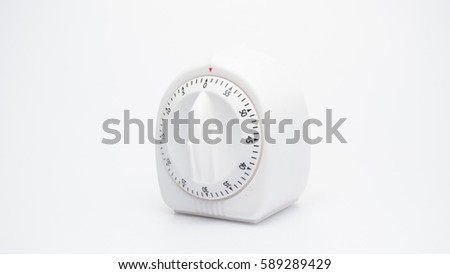 cooking timer kitchen clock alarm on white