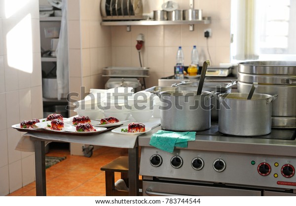 Cooking Utensils Ready Meals Set On Stock Photo Edit Now 783744544