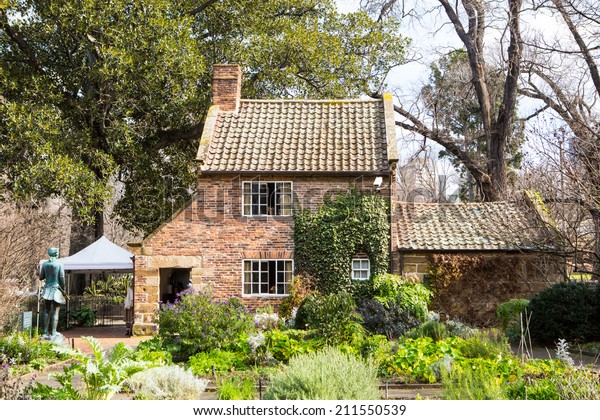 Cooks Cottage Fitzroy Gardens Melbourne Australia Stock Photo