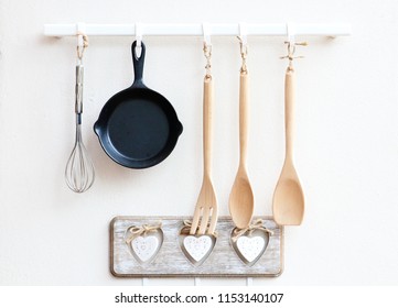 Cookware Hanging On The Wall