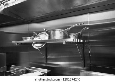 Cookware in a kitchen