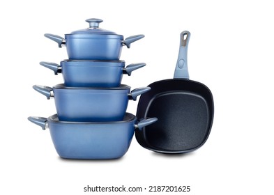 Cookware Set On White Background