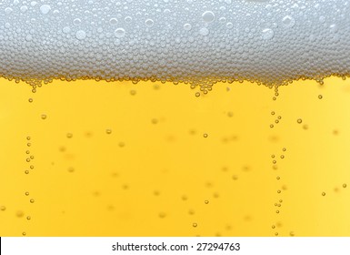 Cool fresh beer bubbles