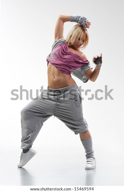 Cool Looking Stylish Hiphop Dancer Posing Stock Photo Edit Now
