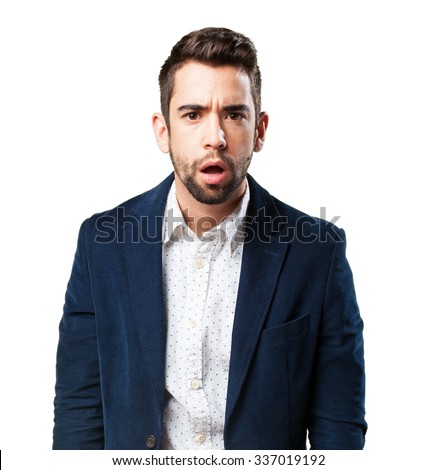 cool man dumbfounded