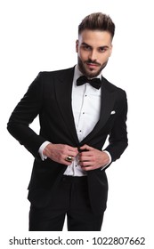 Cool Modern Man Tuxedo Holds Button Stock Photo 1022807662 | Shutterstock