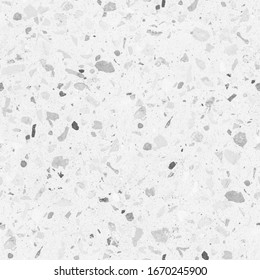 Cool seamless terrazzo flooring or marble monochrome old texture. Polished wall stone pattern beautiful for background. White and grey, grayscale backdrop with copy space, add text and etc.
