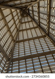 Cool upshot inside tower structure 