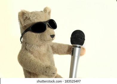 Teddy Bear Microphones Images, Stock 