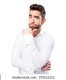 Cool Young Man Doubting Stock Photo 373111213 | Shutterstock