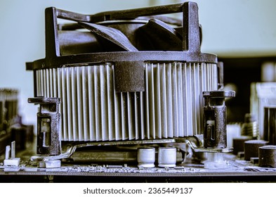 cooler on the motherboard close-up - Shutterstock ID 2365449137
