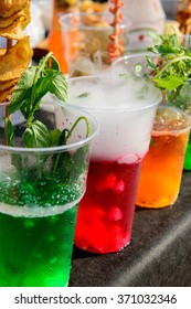 The cooling drink and chips