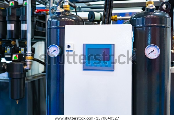 Cooling System Server Room Nitrogen Control Stock Photo