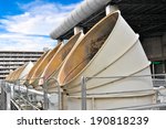 Cooling tower of air conditioner system outside factory 