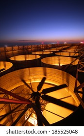 The Cooling Tower Fan At The Electric Station