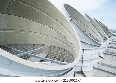 Cooling Tower On Rooftop For Chiller System.