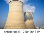 Cooling towers of a nuclear power plant electrical energy