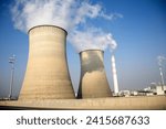 Cooling towers of a nuclear power plant electrical energy