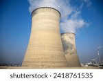 Cooling towers of a nuclear power plant electrical energy