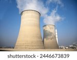 Cooling towers of a nuclear power plant electrical energy