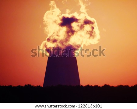 Image, Stock Photo Nuclear power plant Emsland