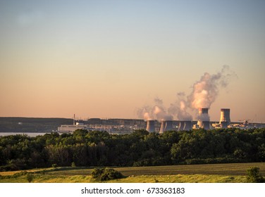 Cooling towers at nuclear power station