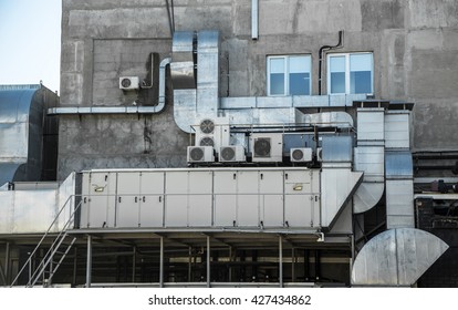 cooling and ventilation system on outside of building