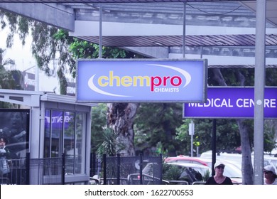 Coolongatta, Queensland, Australia, January 20 2020: Chempro Chemist Business Sign Australia