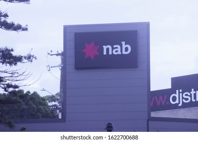 Coolongatta, Queensland, Australia, January 20 2020: NAB Bank Business Sign Australia