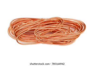 Cooper Wire Isolated In White