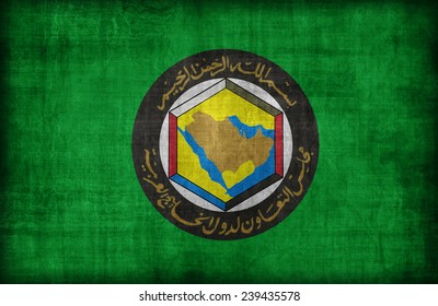 The Cooperation Council For The Arab States Of The Gulf Flag Pattern ,retro Vintage Style